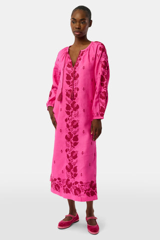 Roller Rabbit Berry Cross Stitch Vine Shiv Caftan