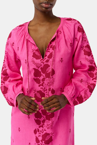 Roller Rabbit Berry Cross Stitch Vine Shiv Caftan