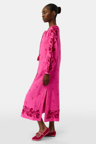 Roller Rabbit Berry Cross Stitch Vine Shiv Caftan