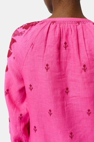 Roller Rabbit Berry Cross Stitch Vine Shiv Caftan