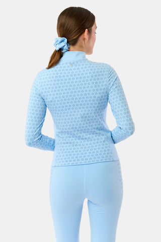 Roller Rabbit Ice Blue Stars Celia Quarter Zip