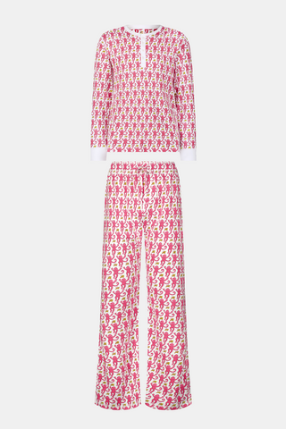 Roller Rabbit Men's Monkey Pink Spencer Pajamas