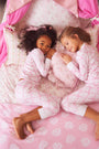 LoveShackFancy x Roller Rabbit Kids Baby Bow Pink Hearts Pajamas