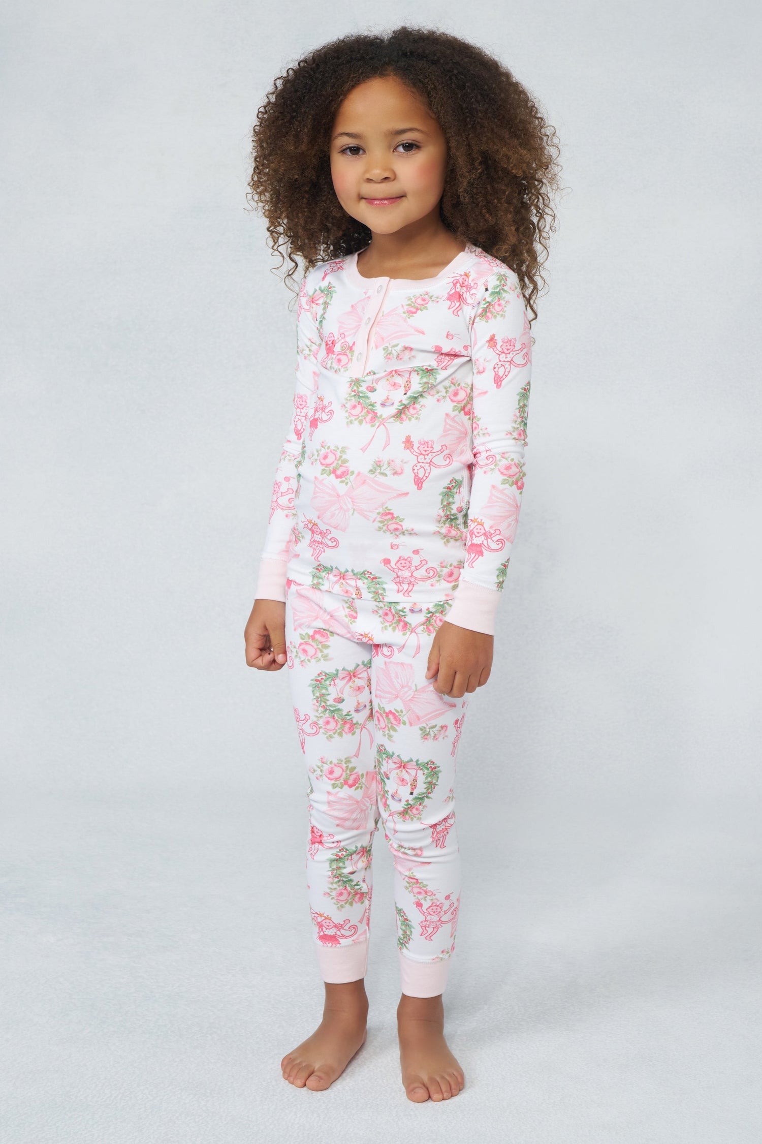 Roller Rabbit x LoveShackFancy Kids Merry Monkey Beaux Pajamas