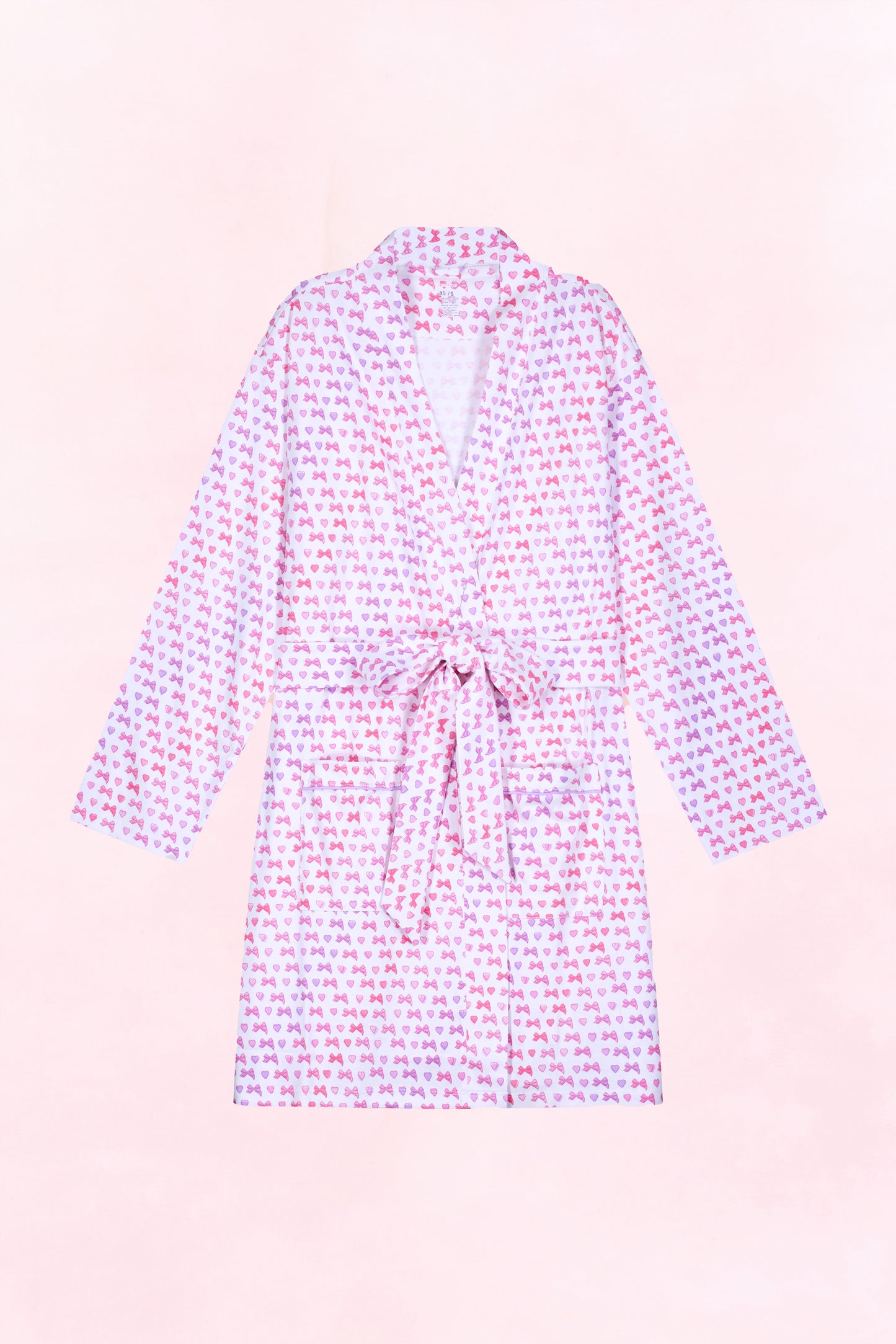 LoveShackFancy x Roller Rabbit Disco Bow Pink Blake Robe view 6