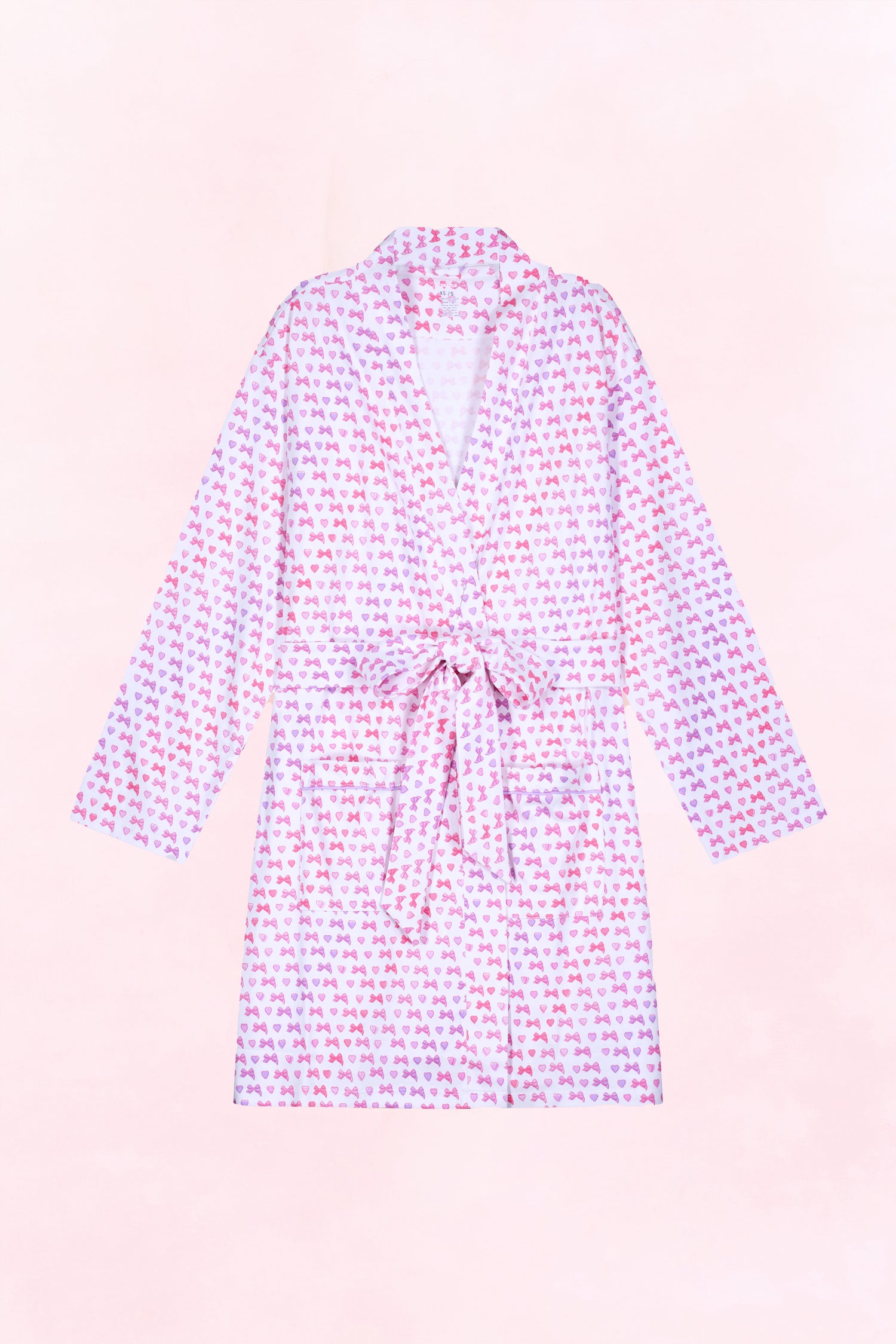 LoveShackFancy x Roller Rabbit Disco Bow Pink Blake Robe