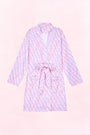 LoveShackFancy x Roller Rabbit Disco Bow Pink Blake Robe