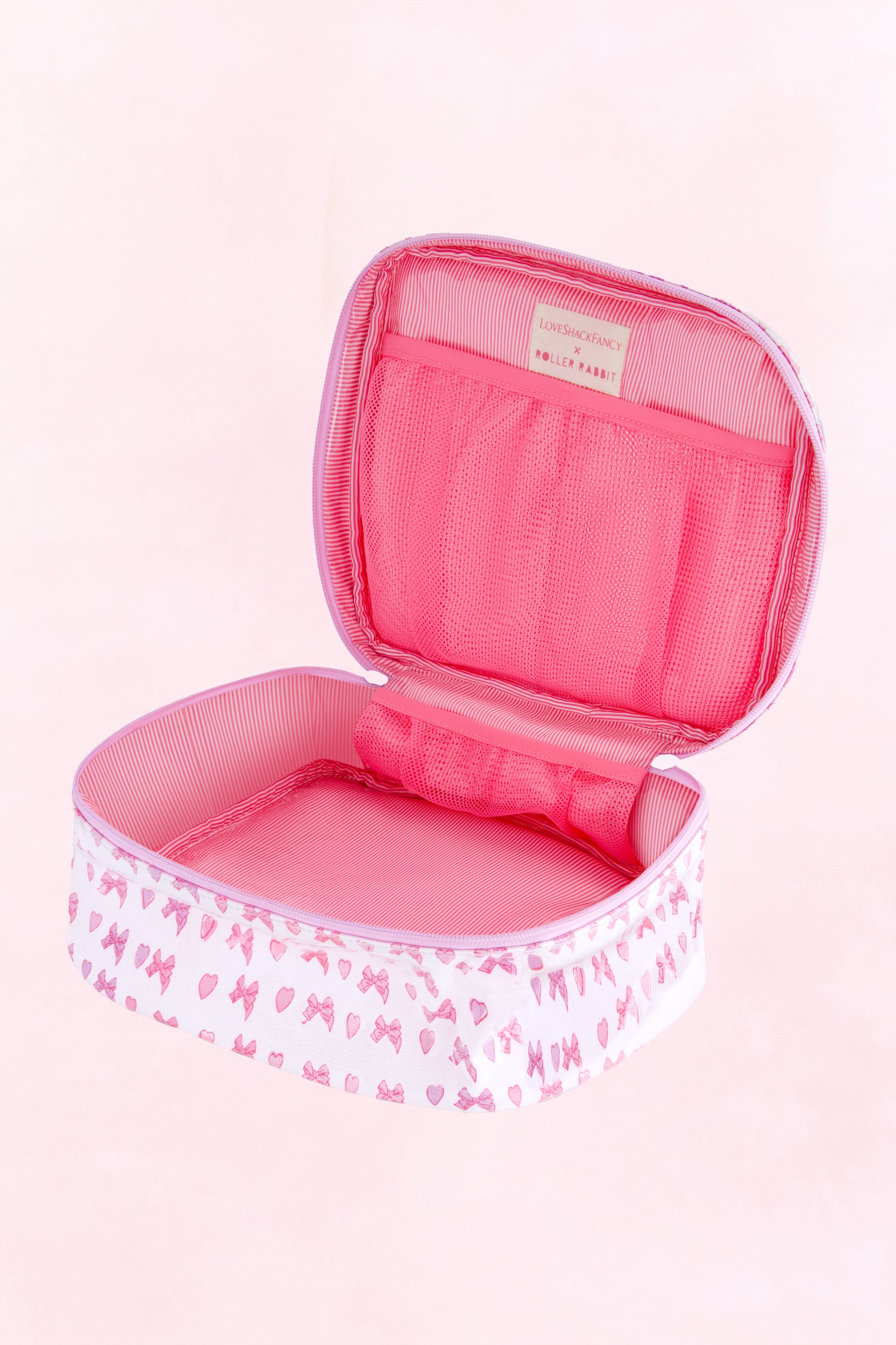 LoveShackFancy x Roller Rabbit Disco Bow Pink Carry All Case