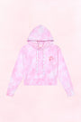 LoveShackFancy x Roller Rabbit Disco Bow Pink Cropped Hoodie