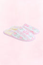 LoveShackFancy x Roller Rabbit Pink Heirloom Monkey Quilted Slippers