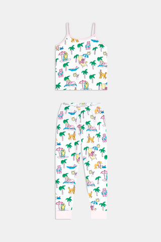 Roller Rabbit Pink Kids Poolside Pups Noa Set