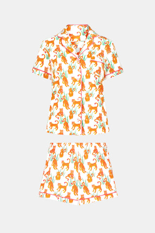 Roller Rabbit Orange Teddy Tiger Polo Pajamas