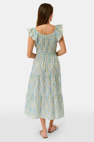 Roller Rabbit Blue Suzie Floral Ribbon Agnes Dress