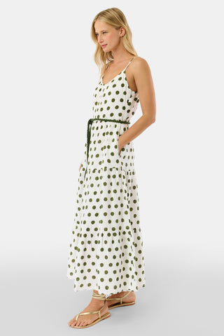 Roller Rabbit Olive Polka Dot Dakota Dress