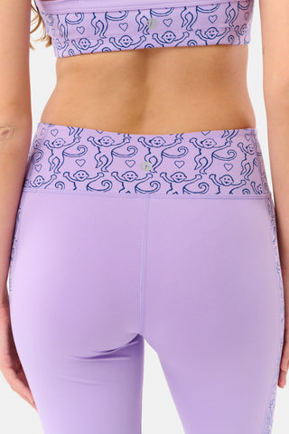 Roller Rabbit Lavender Lovely Monkey Ally Flared Leggings