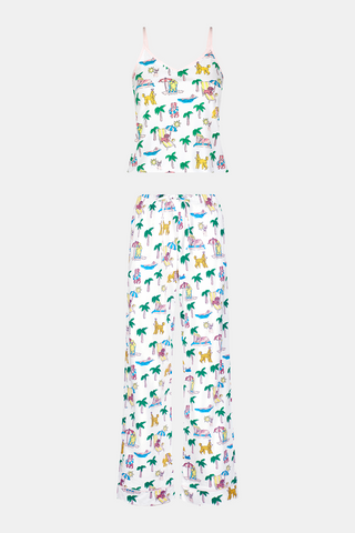 Roller Rabbit Pink Poolside Pups Joanie Pajamas