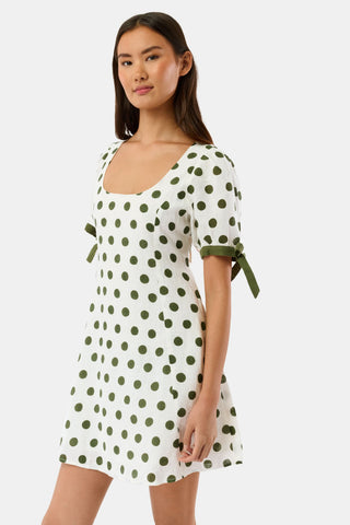Roller Rabbit Olive Polka Dot Essie Dress