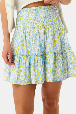 Roller Rabbit Blue Suzie Floral Ribbon Riki Skirt