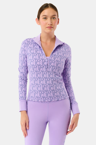 Roller Rabbit Lavender Monkey Celia Quarter Zip