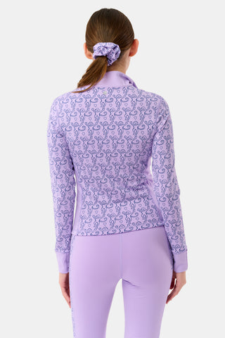 Roller Rabbit Lavender Monkey Celia Quarter Zip