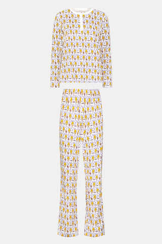 Roller Rabbit Yellow Tigers Lovely Monkey Pajamas