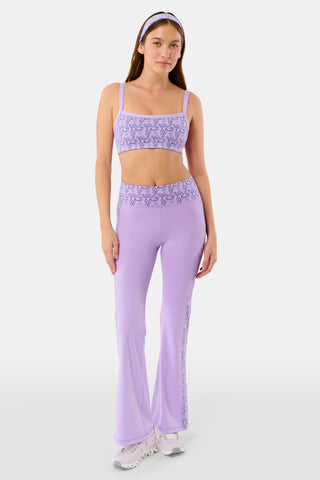 Roller Rabbit Lavender Lovely Monkey Ally Flared Leggings