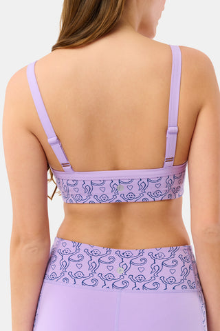 Roller Rabbit Lavender Monkey Keeley Sports Bra