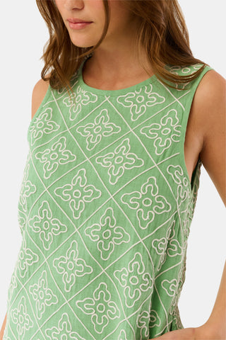Roller Rabbit Green Corded Medallion Mira Dress
