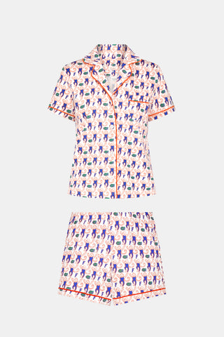 Roller Rabbit Blue Gators Lovely Monkey Polo Pajamas