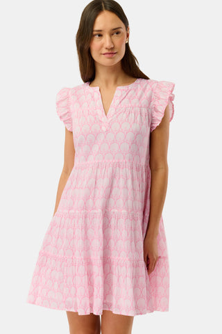 Roller Rabbit Pink Fan Geo Pippa Dress