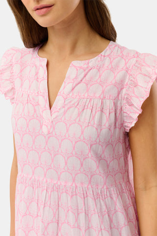 Roller Rabbit Pink Fan Geo Pippa Dress