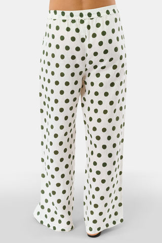 Roller Rabbit Olive Polka Dot Kaylee Pant