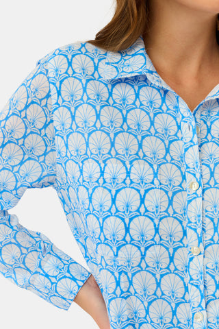 Roller Rabbit Blue Fan Geo Shirt Dress