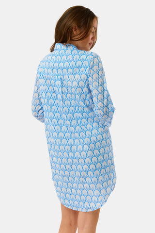Roller Rabbit Blue Fan Geo Shirt Dress