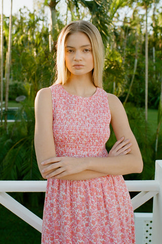 Roller Rabbit Tangerine Suzie Floral Ribbon Emily Dress