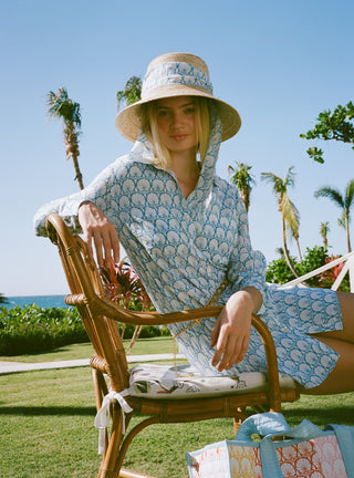 Roller Rabbit Blue Fan Geo Shirt Dress