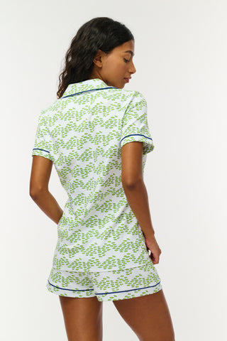 Roller Rabbit Lime Minnows Polo Pajamas