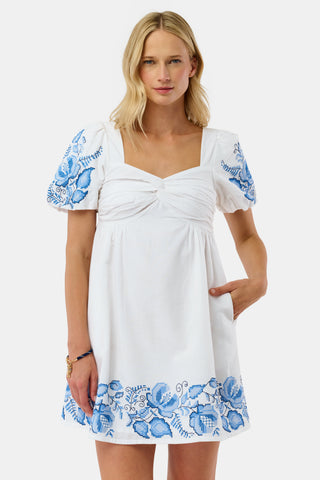 Roller Rabbit Blue Cross Stitch Vine Allora Dress