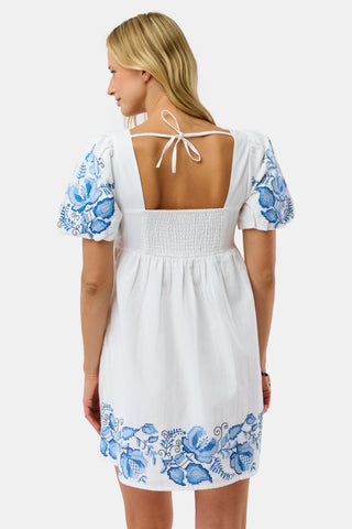 Roller Rabbit Blue Cross Stitch Vine Allora Dress