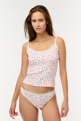 Roller Rabbit Orange Étoiles Pointelle Banks Thong