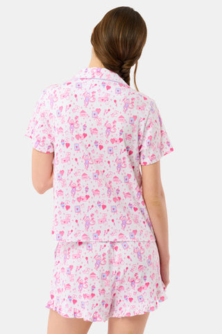 Roller Rabbit Pink Love Letters Wyatt Polo Pajamas