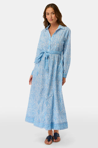 Roller Rabbit Blue Capi Geo Belted Darla Dress