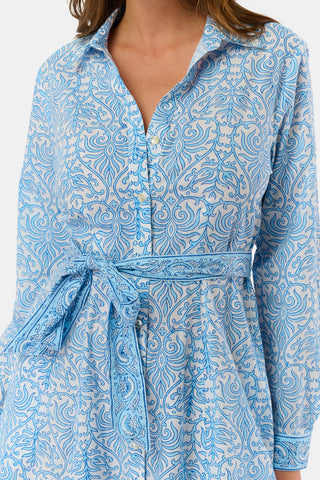 Roller Rabbit Blue Capi Geo Belted Darla Dress