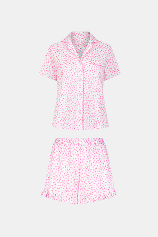 Roller Rabbit Coral Bouquet Wyatt Polo Pajamas