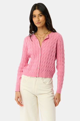 Roller Rabbit Pink Mini Cables Moxie Cardigan