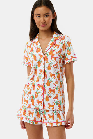 Roller Rabbit Orange Teddy Tiger Polo Pajamas