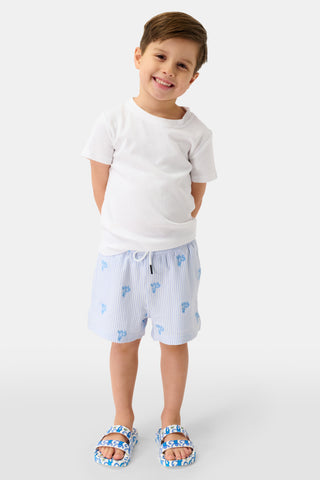 Roller Rabbit Blue Boys Mini Monkey Swim Trunk