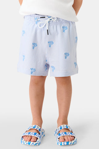 Roller Rabbit Blue Boys Mini Monkey Swim Trunk