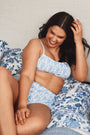 Roller Rabbit Blue Lovely Monkey Grove Bralette