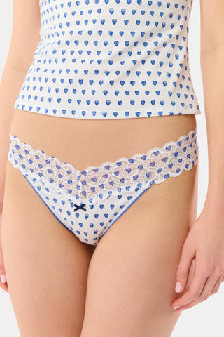 Roller Rabbit Multi Hearts Lace Thong 3 Pack